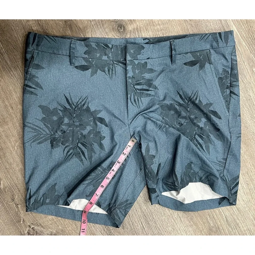 All In Motion Shorts Mens‎ 40 Blue Tropical Lightweight Casual Stretch Shorts